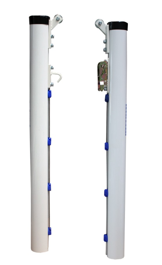 JUEGO POSTES TENIS ALUMINIO Ø90MM FIJOS