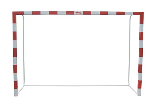 JUEGO DE 2 PORTERÍAS F.SALA/BALONMANO METÁLICAS TRASLADABLES 80X80MM CON BASE DE TUBO REDONDO