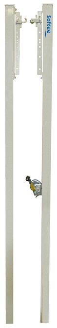 JUEGO POSTES VOLEIBOL FIJOS DE ALUMINIO SECCION CUADRADA 80X80MM